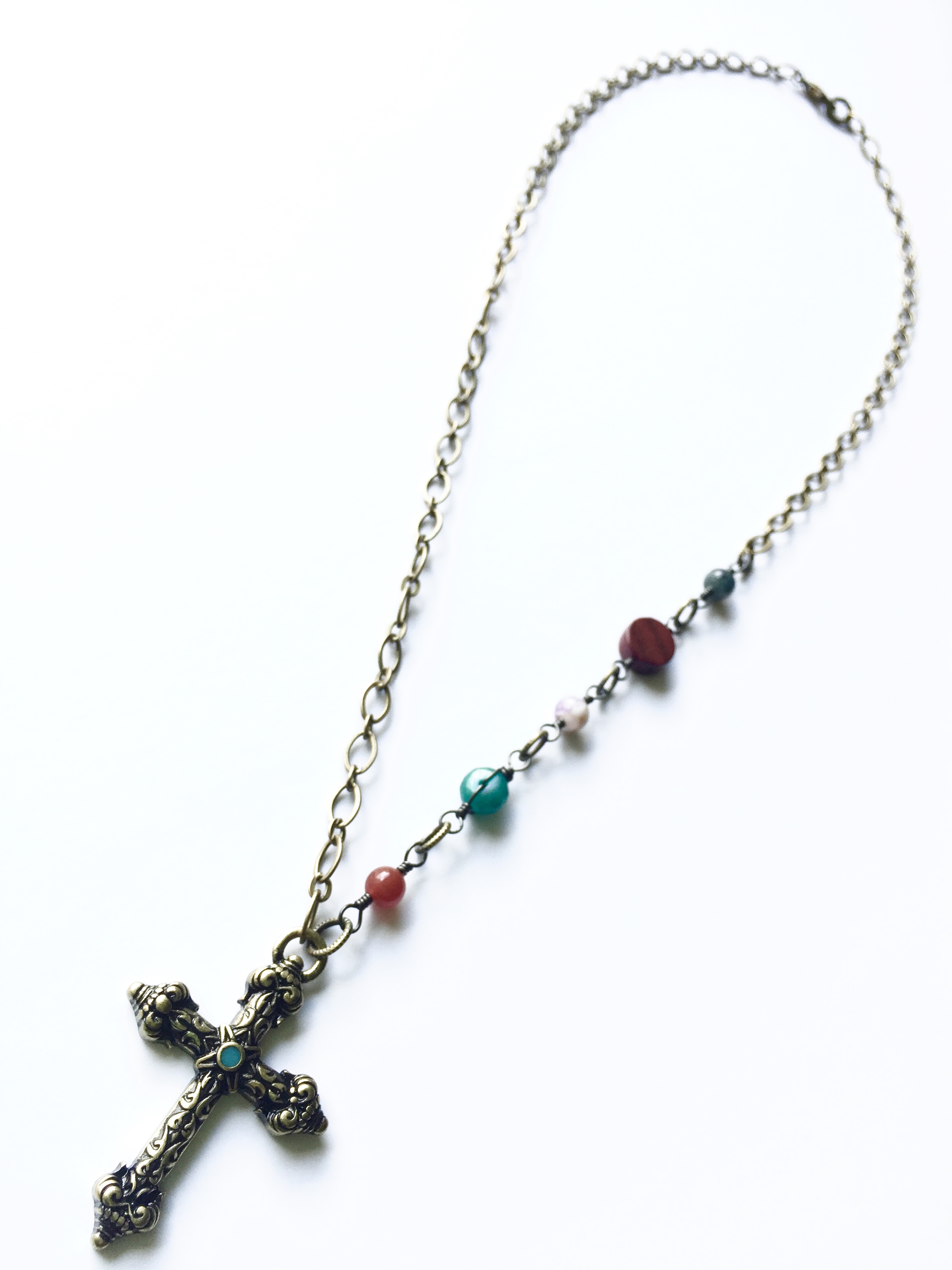 Asymmetrical Cross Necklace