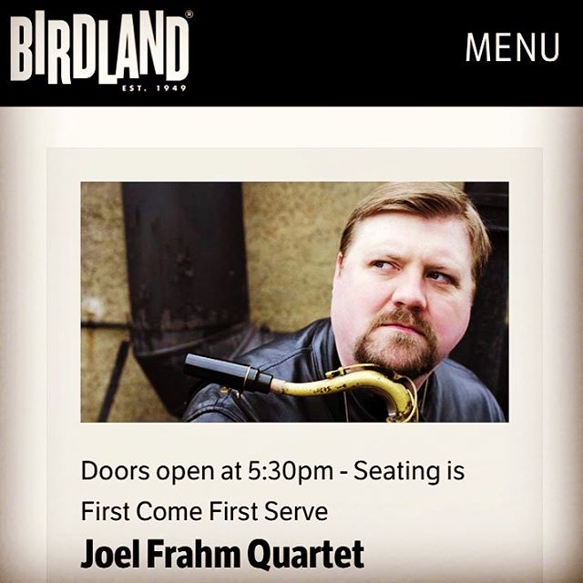 This Friday and Saturday, I&rsquo;ll be at the Birdland Theater with @joel_frahm #jazz