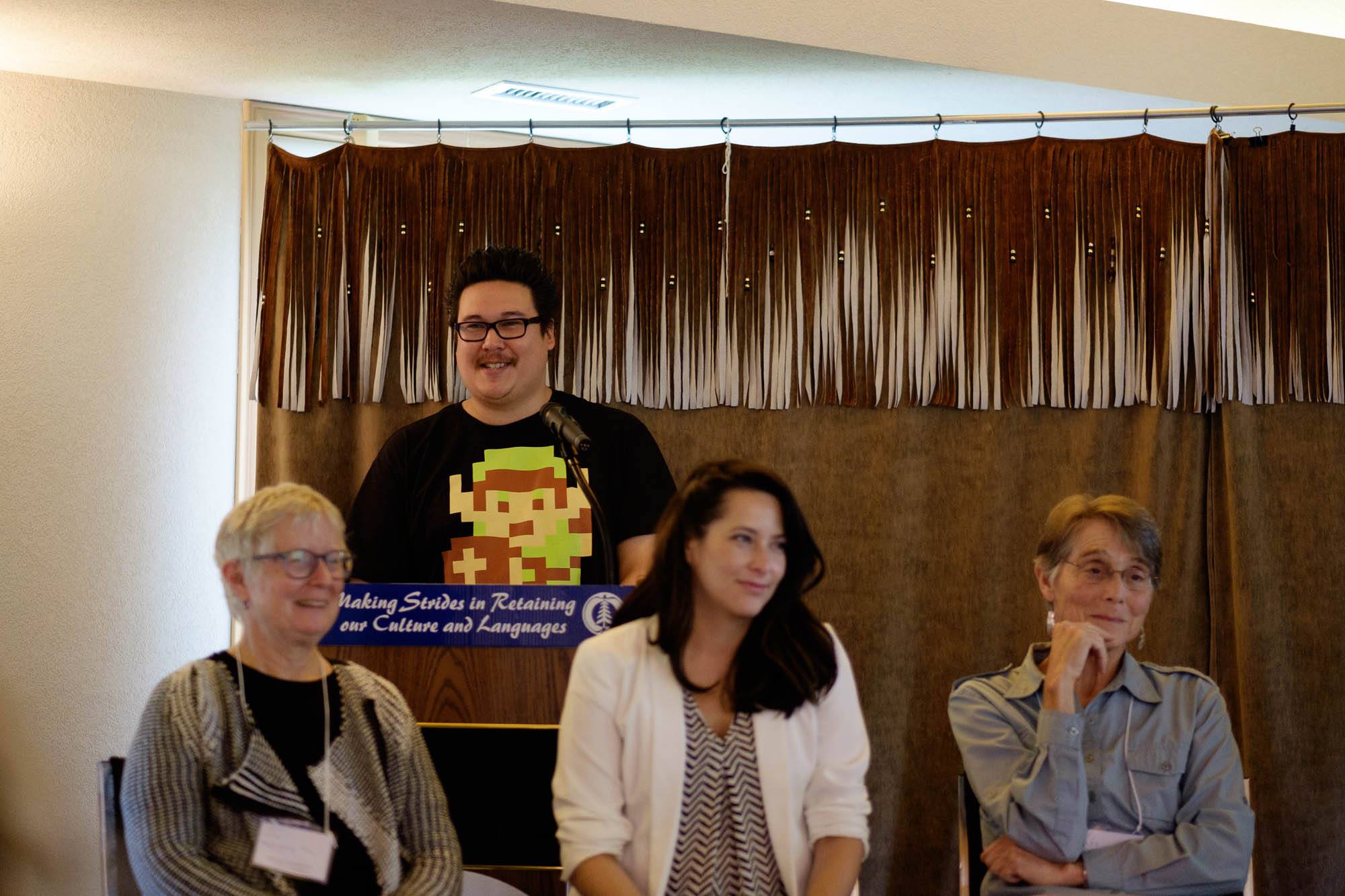 SFU and ubc scholars: jordan abel, margery fee, dory nason, and carole gerson