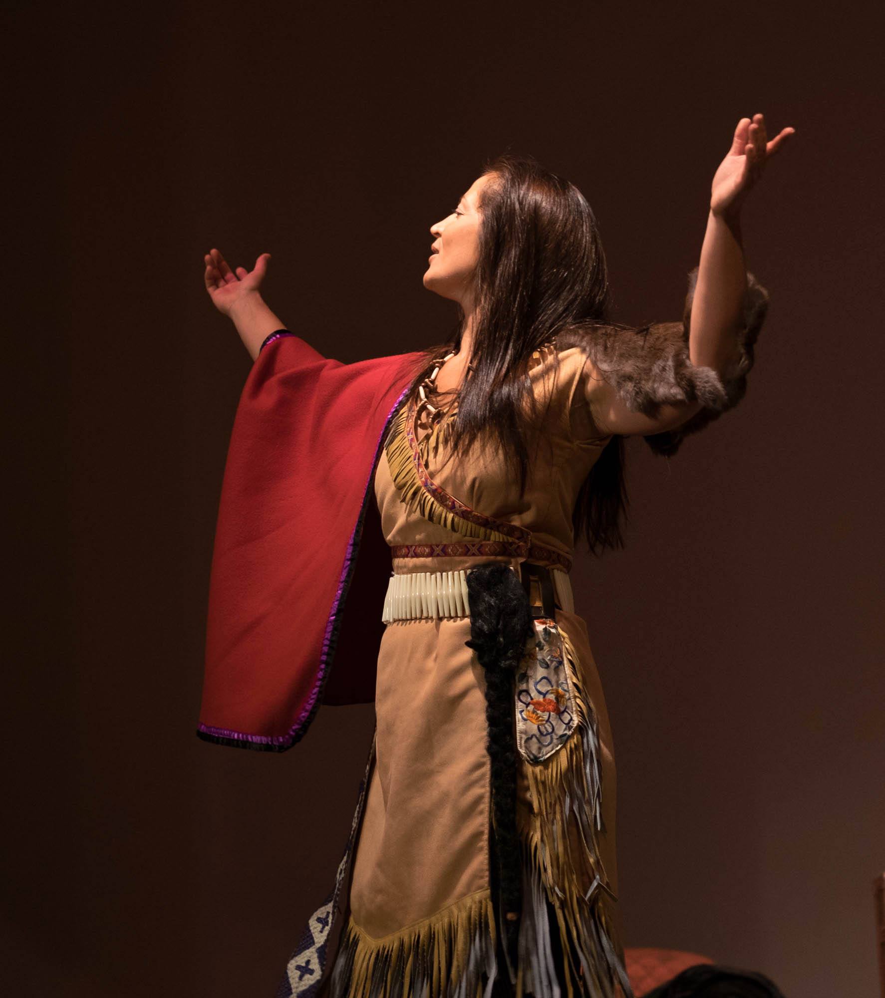 Cheri Maracle's classic Tekahionwake pose