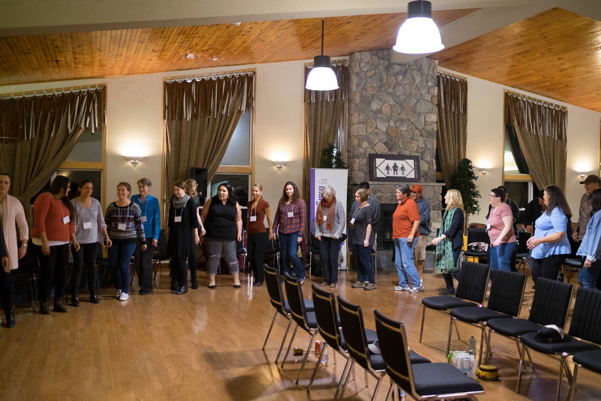 Embodying community during the Iroquoian Social photo: warren cariou