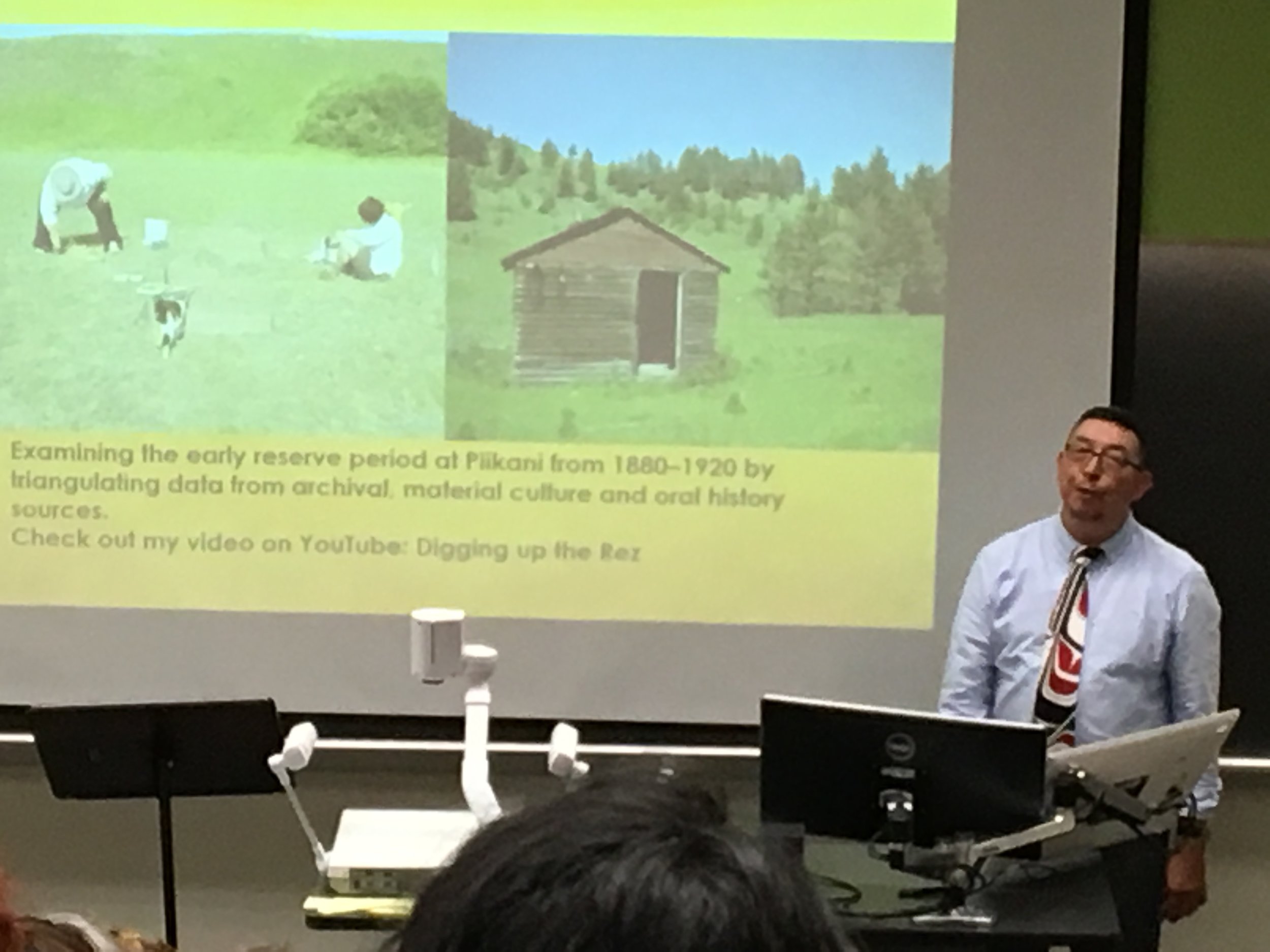 Eldon Yellowhorn delivers an engaging keynote talk on blackfoot oral narratives and the archaeological record of the northern plains