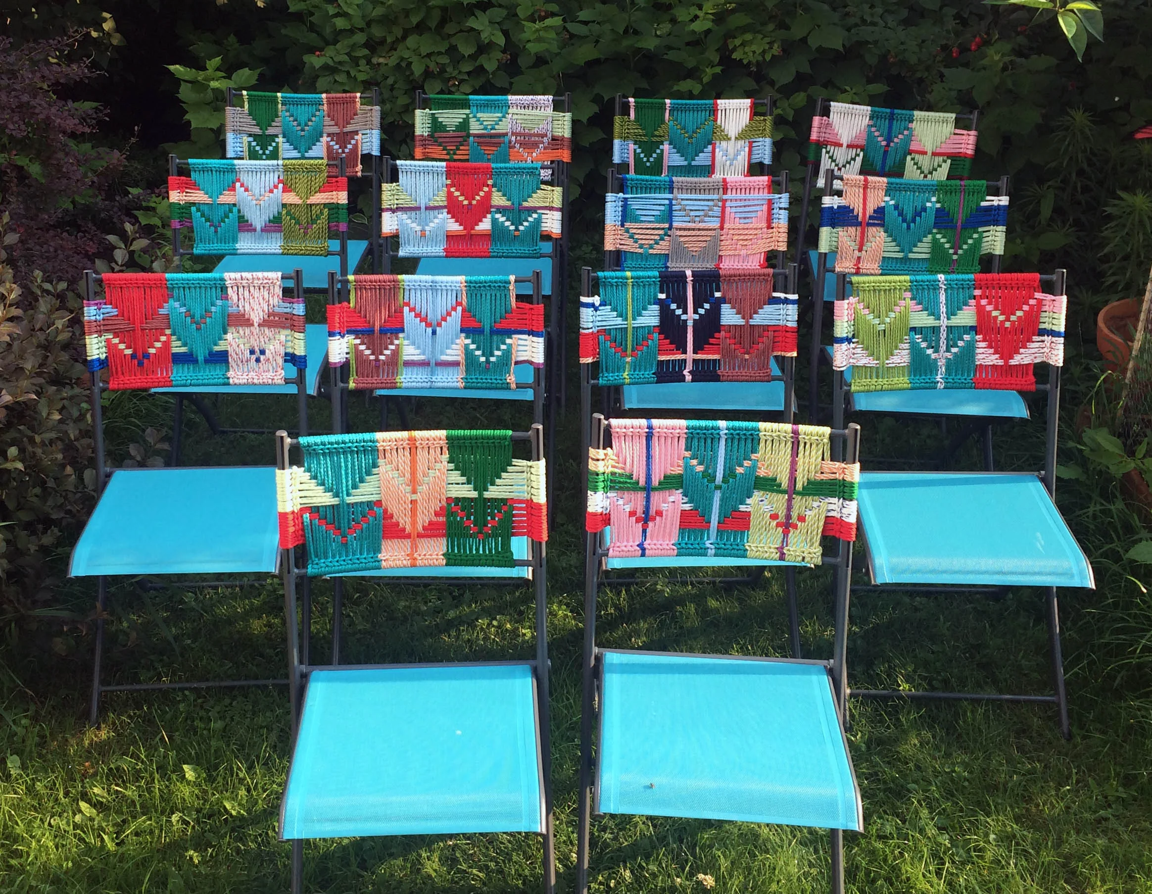 Macramé Lawn Chairs for HOLA AREPA RESTAURANT