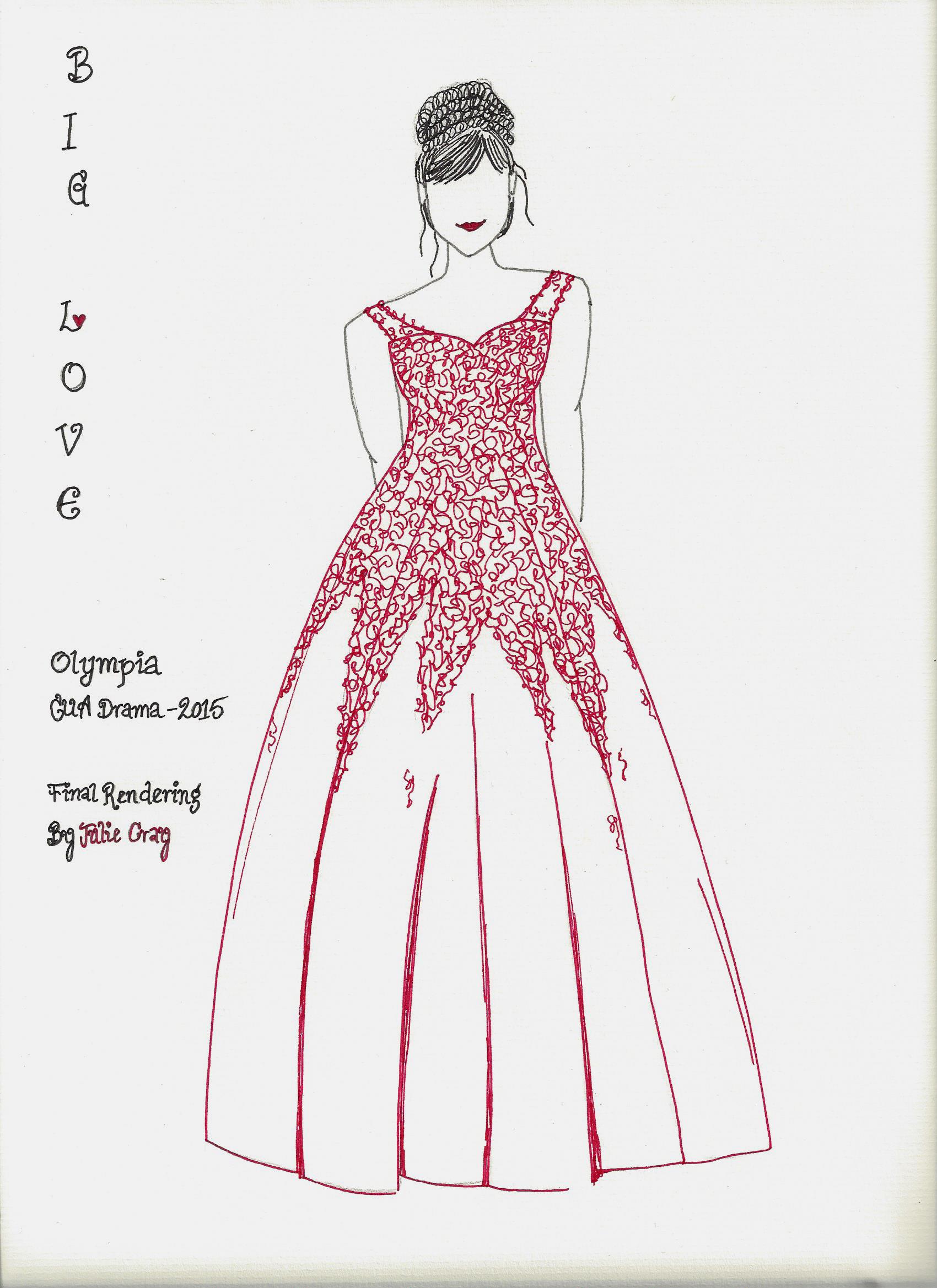 Olympia Final Costume Rendering - Front