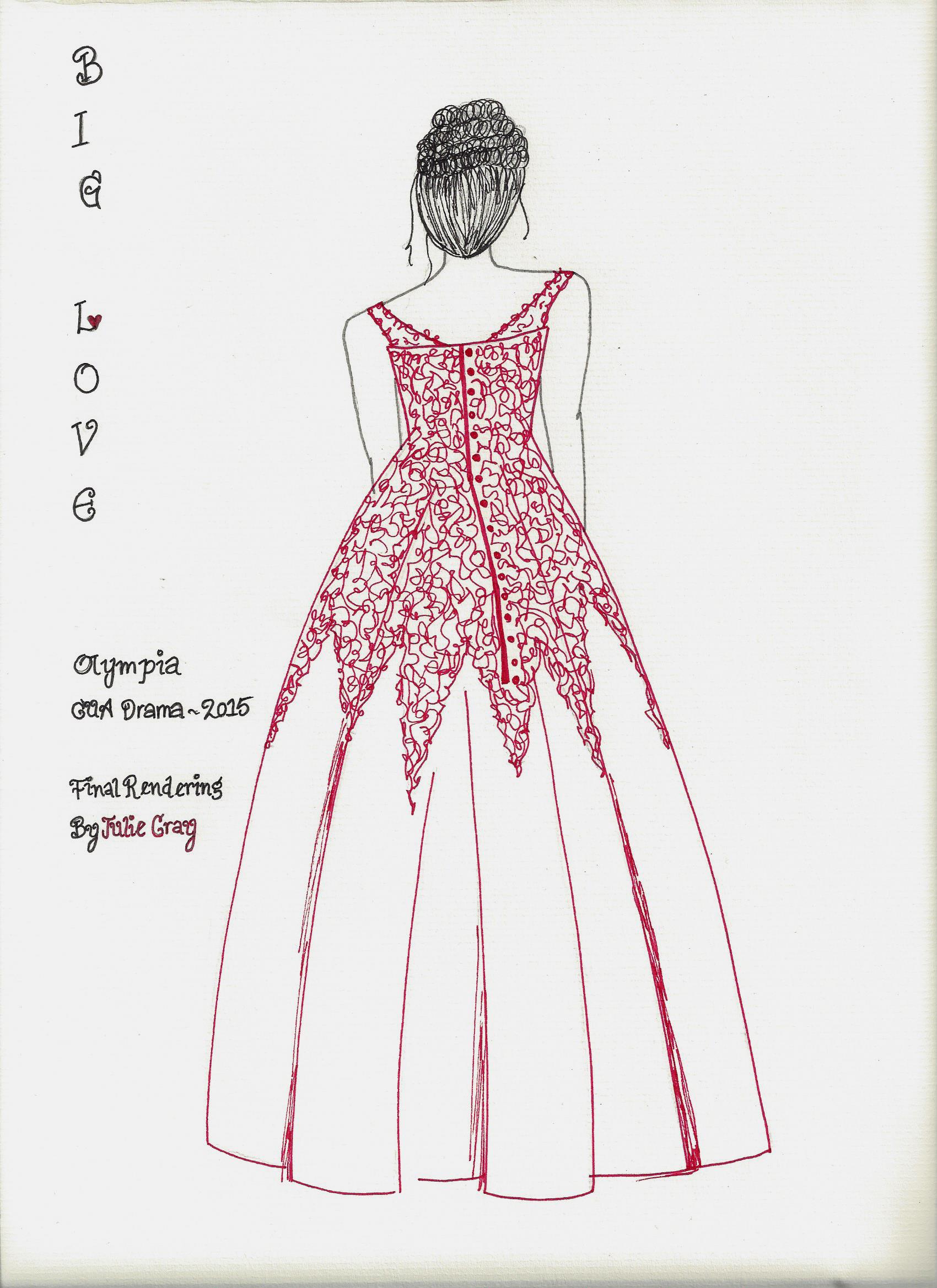 Olympia Final Costume Rendering - Back