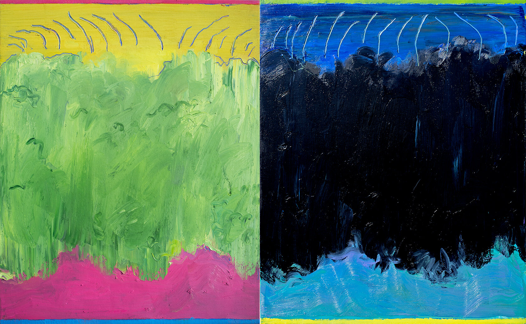 going to california (diptych), 2020