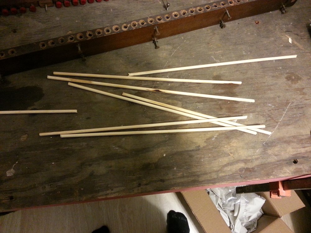 Wood dowels.