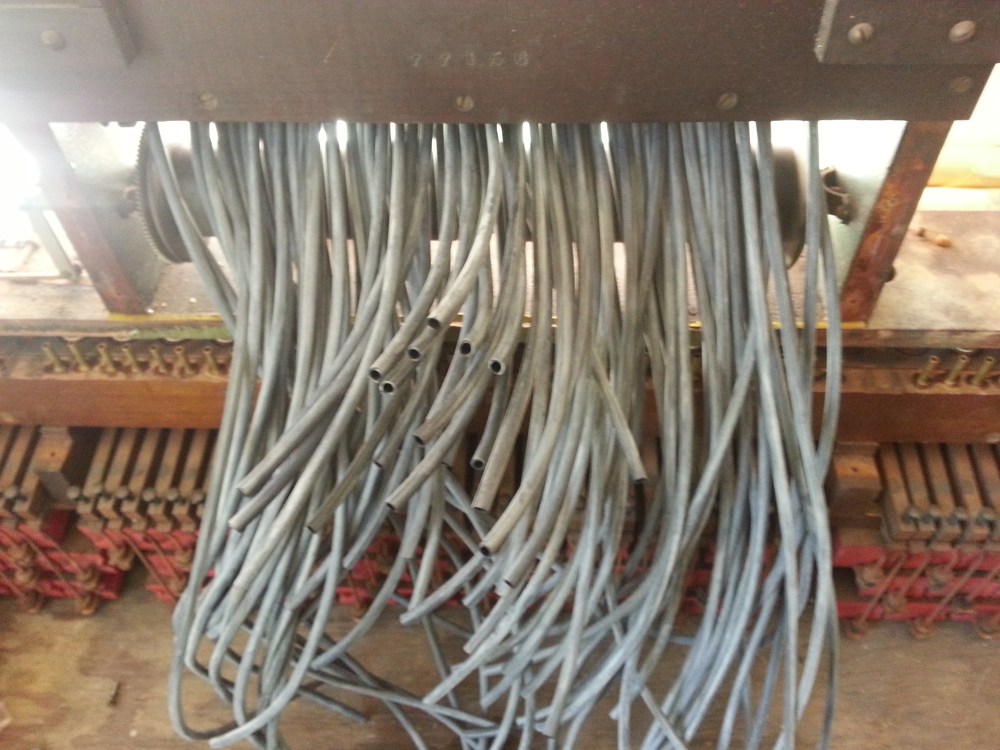 Tracker bar tubing coming out of the back of the spoolbox.