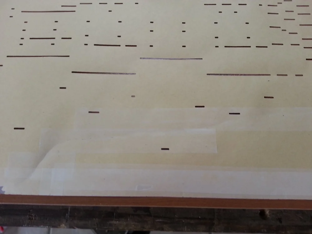 Note-holes cut out.