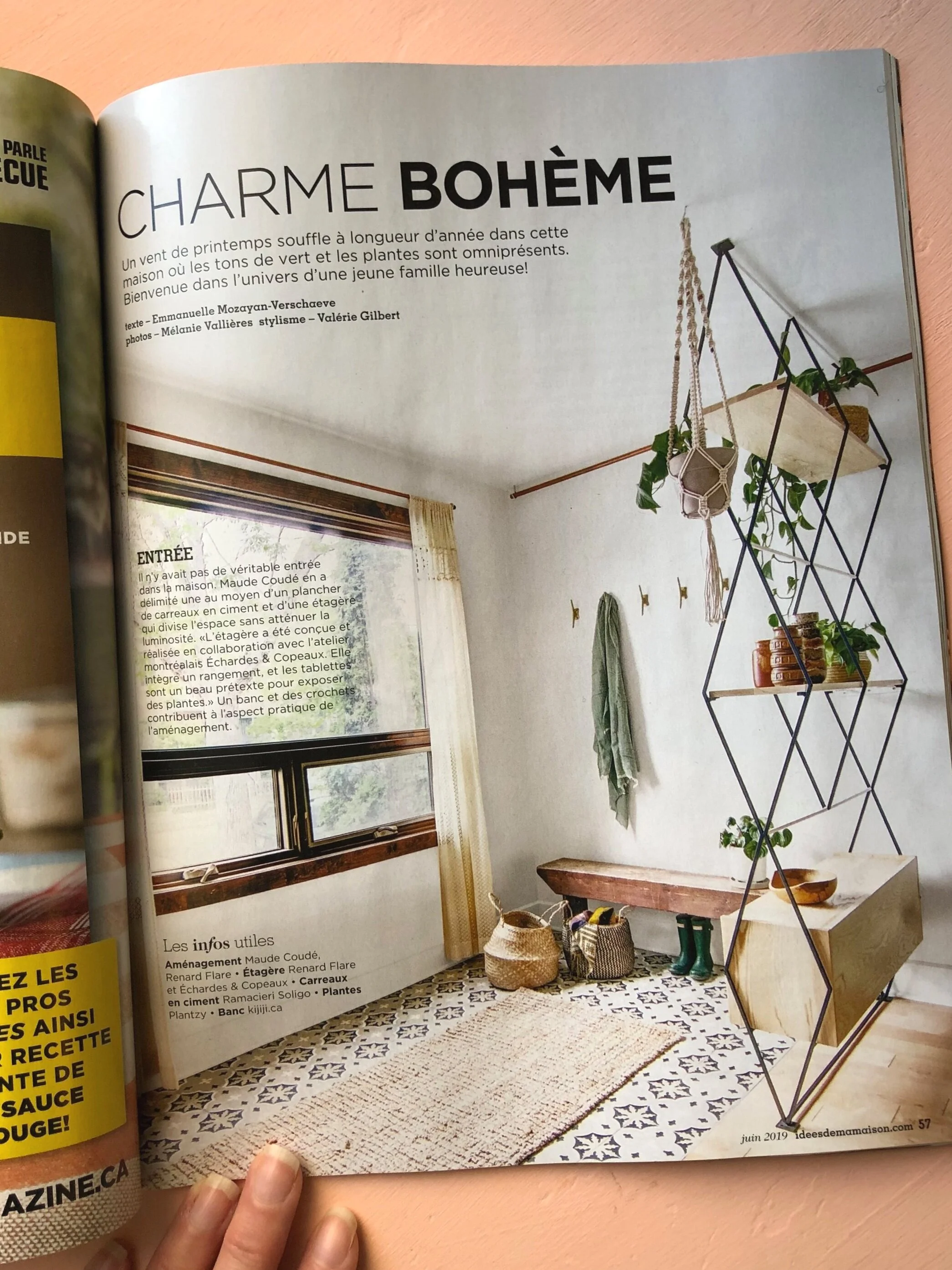 Un article dédié à mon projet chez Marie et Nath, dans le magazine Les idées de ma maison