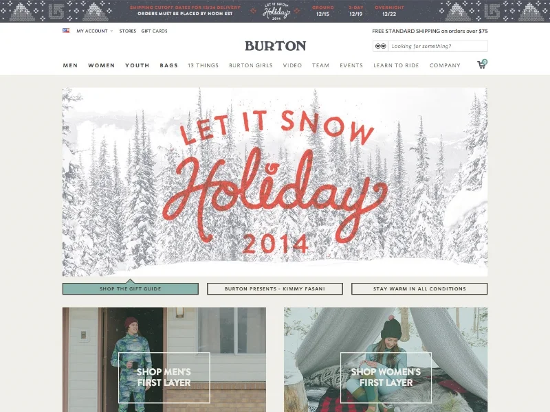 Burton.com 2015 – Site Refresh