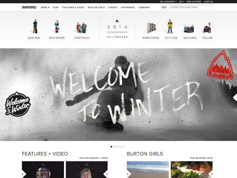Burton.com 2014 Site Refresh
