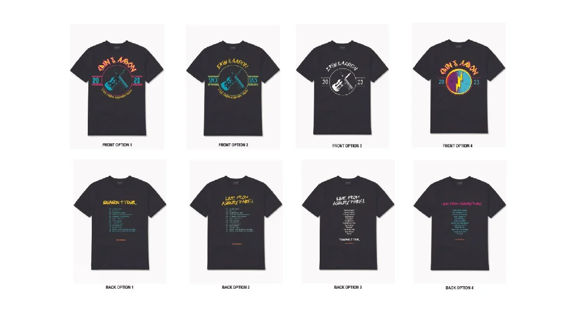 Erin & Aaron, t-shirt options