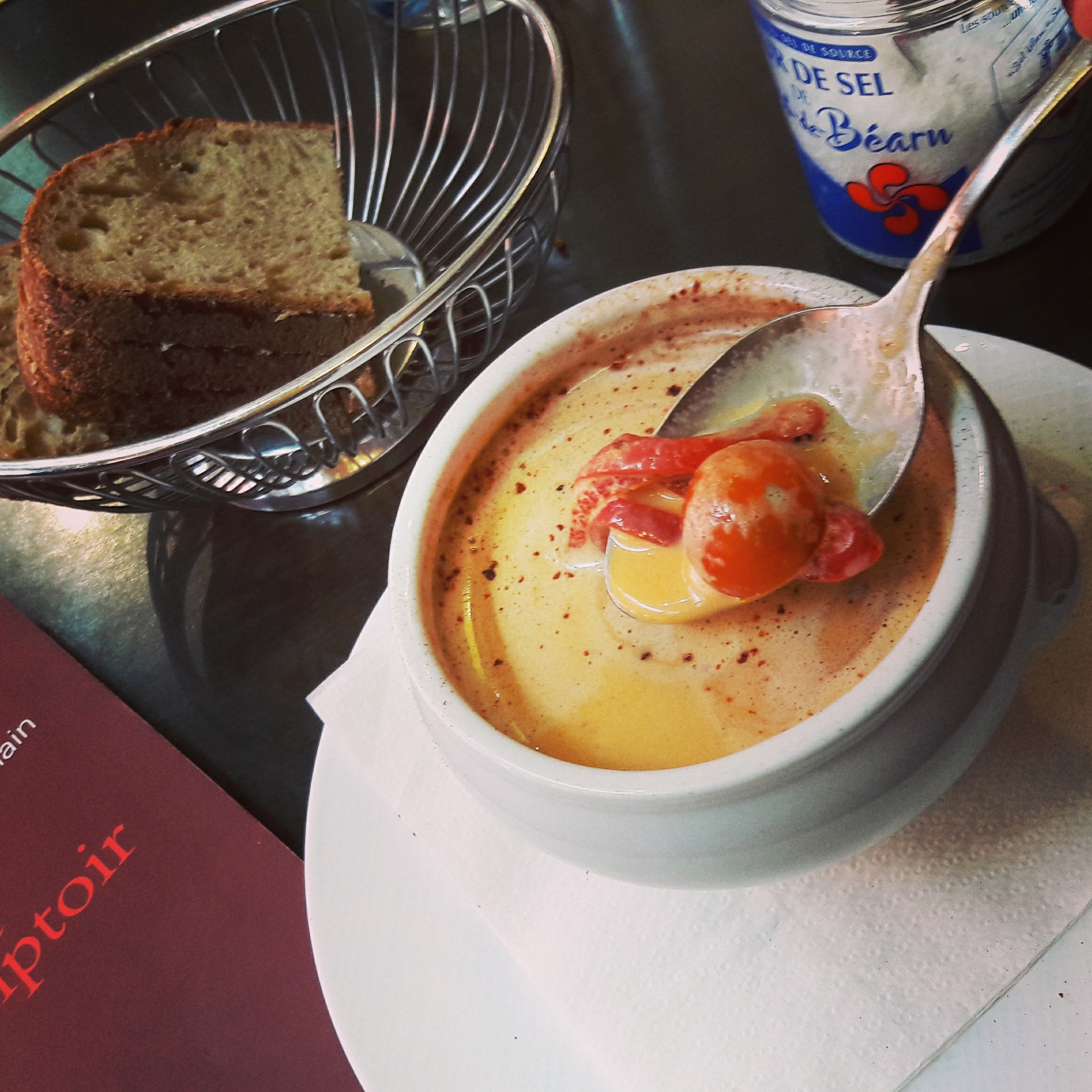 Nearly fell off my chair. Best lobster bisque I've ever tasted. A moment to remember and cherish.