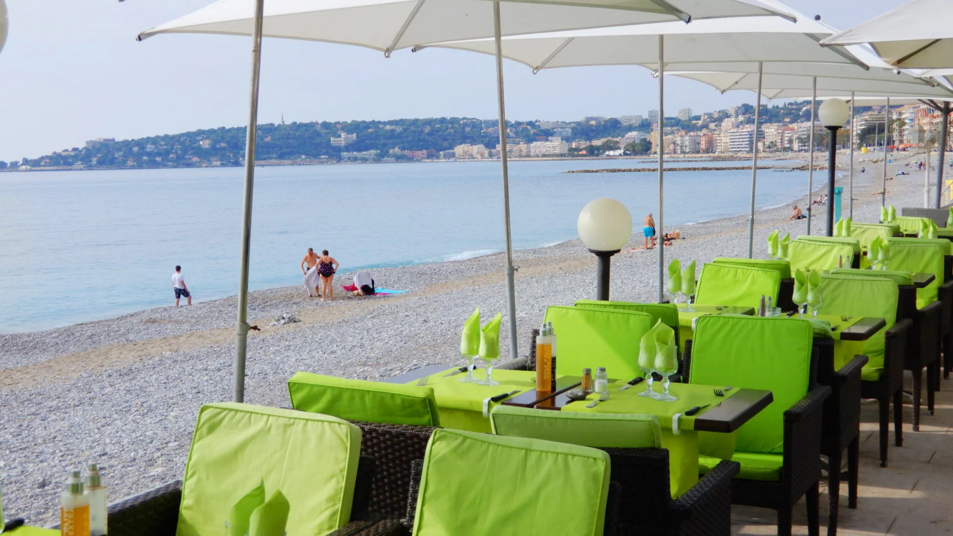 Lime colored chairs