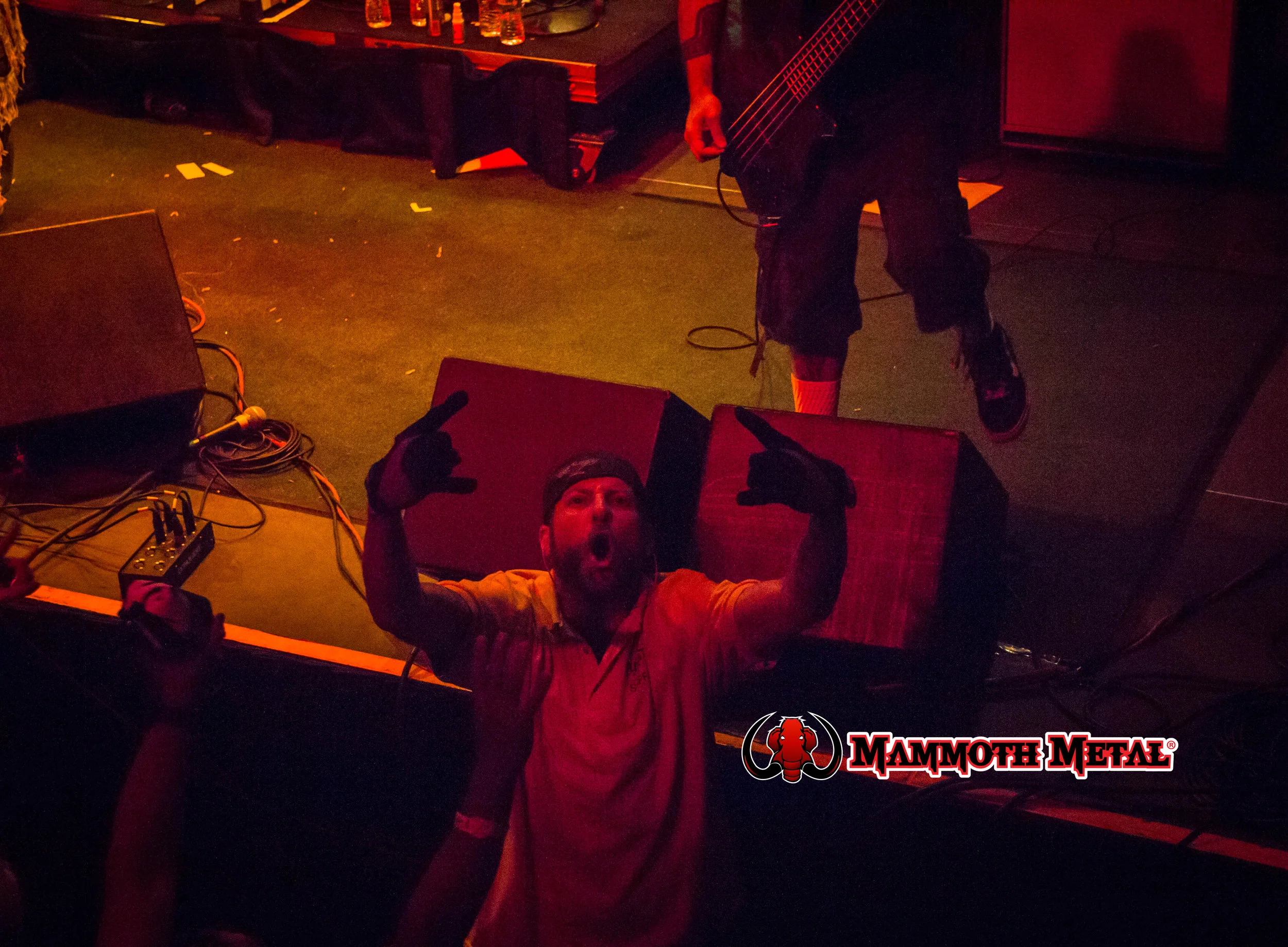 Brent helped keep the crowds and bands safe while enjoying the sounds around him in his own special way. He gets it. \m/ photo: David Burke