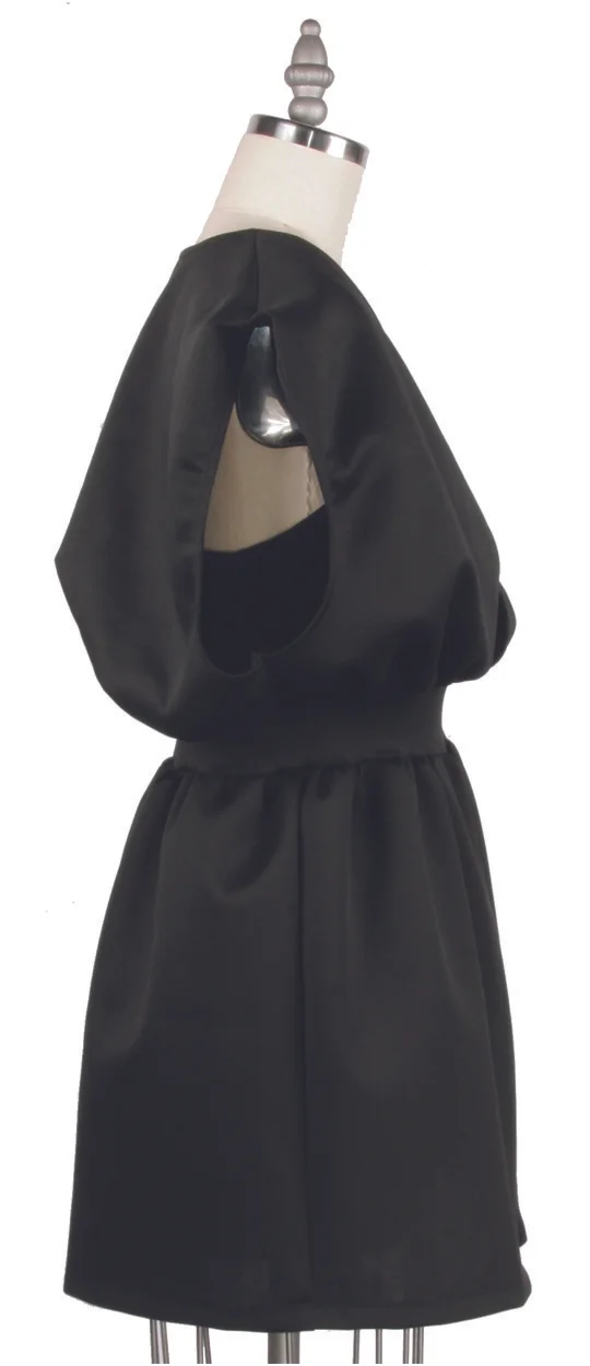 Alexander Michael Snyder AMS Atelier basics for women's clothing and lingerie. black neoprene zipper front cinch dress