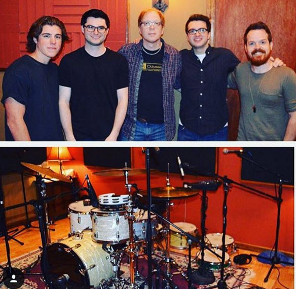 Sam Woolf, Matt Como, Andy Burton, Andrew Como, and Aaron Sterling at VuDu Studio in Port Jeff NY 4/10/16.