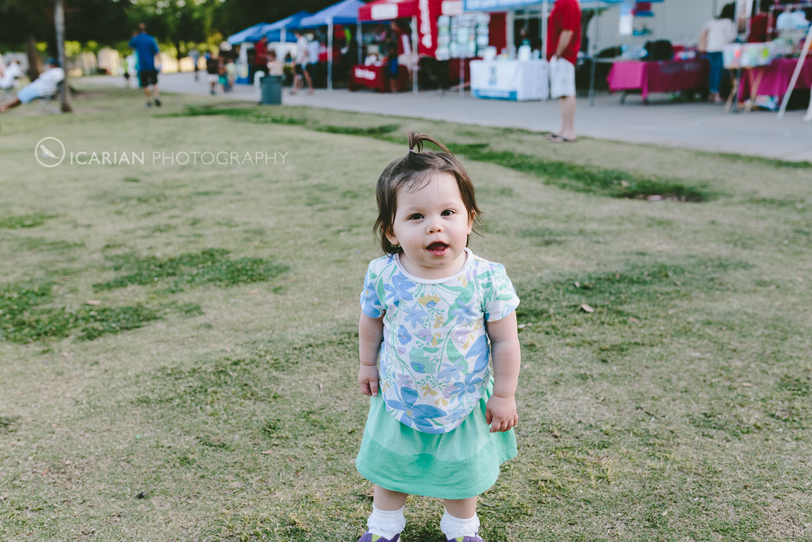 I love this expression, Vee. You were NOT happy when we first arrived at Hazel's carnival (you CANNOT deal with no nap), so we left and decided to try going again after you girls had eaten and calmed down a bit. I'm so glad we did. You were roaming all over that elementary school lawn like you owned the place. Love that sass!