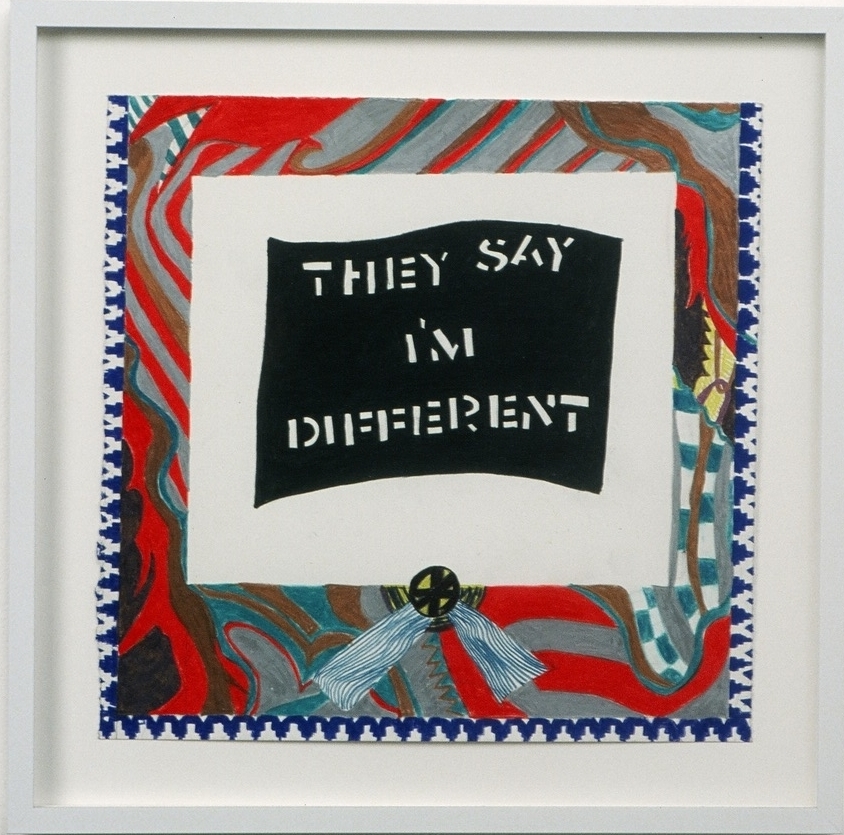   They Say I'm Different , 2004  colored pencil on paper  9.75 X 10" / 25 x 25.5Cm    