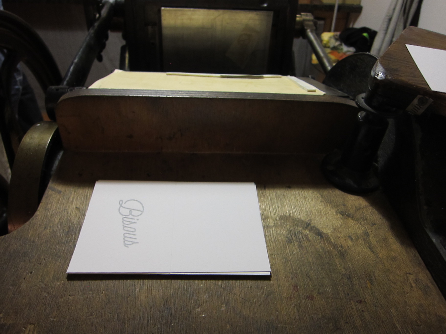 Our 'Bisous' valentines, hot off the press