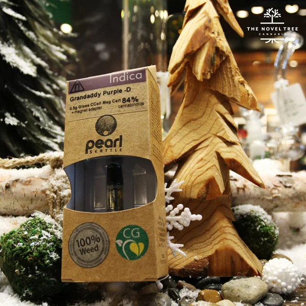 Find high myrcene concentrations in Pearl’s Grandaddy Purple Distillate cartridge.