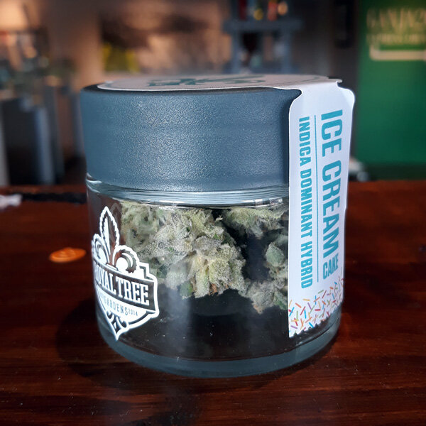 Ice Cream Cake by Royal Tree Gardens - Indica-dominant Hybrid | 26% THC“Bred by Seedjunky Genetics, Ice Cream Cake combines two cannabis powerhouses - Gelato 33 and Wedding cake - to create some of the best looking and tasting cannabis on the market today. Sweet sugary notes coat the mouth on the inhale with gassy notes tickling the roof of the mouth on the exhale. A must try for any cannabis enthusiast.”via royaltreegardens.com