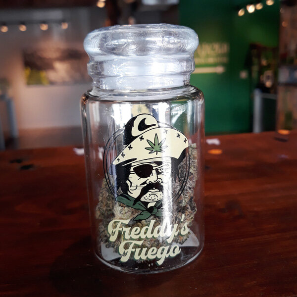 Larry Cake by Freddy’s Fuego - Indica-dominant Hybrid | 21.4%“This pheno of our Gelato #33 X Wedding Cake cross provides relaxation, full-body relief & euphoria. This indica-dominant hybrid has an immaculate sweet flavor with a very heavy potency. Won 3rd Place - Best Pre-Roll & 3rd Place Best Indoor Grown Indica at the 2019 Seattle High Times Cannabis Cup. Our Gelato 33 X Wedding Cake seed pack was bred by Seed Junky Genetics, Seed Junky JBeezy.”via freddysfuego.com