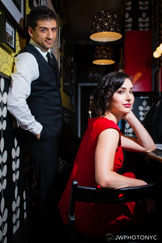 Backstage with Tony Yazbeck and Melinda Sullivan before his show, "The Floor Above Me" at Birdland Jazz Club, June 28th 2015.
