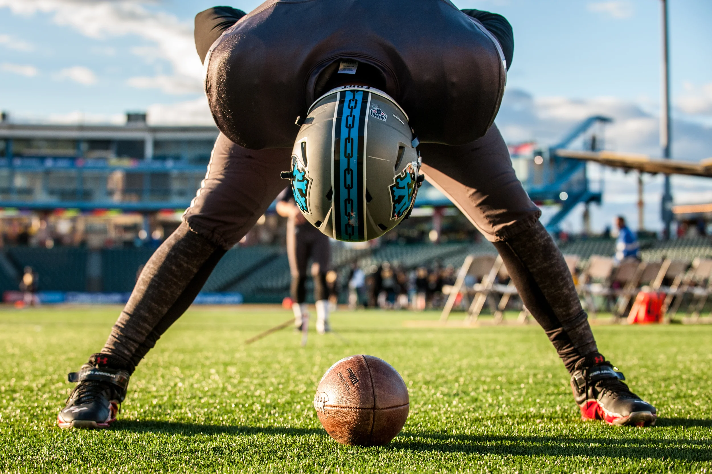 The FXFL's Brooklyn Bolts and Hudson Valley Fort face off at MCU Park in Coney Island, October 16, 2015. Photo by Jason Woodruff.