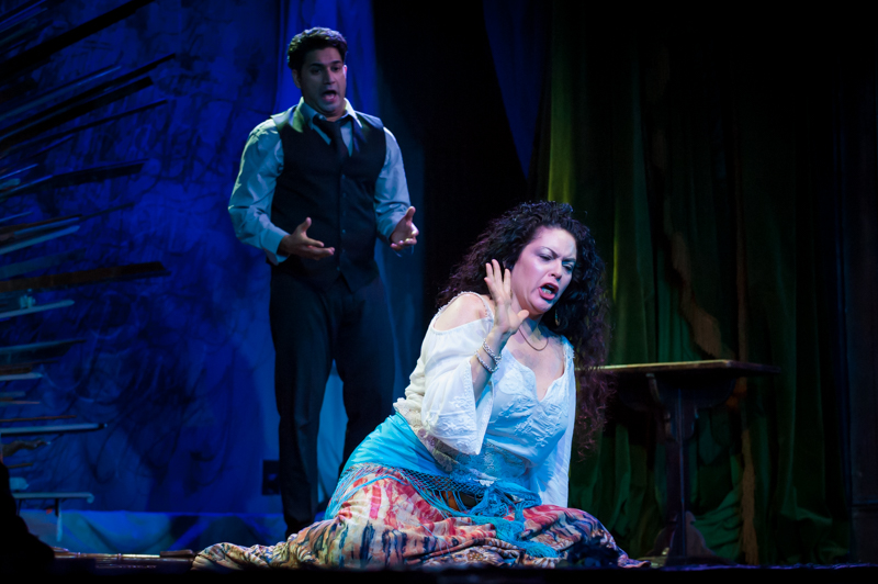 Kristin Cavez and Alok Kumar in Venture Opera's CARMEN.