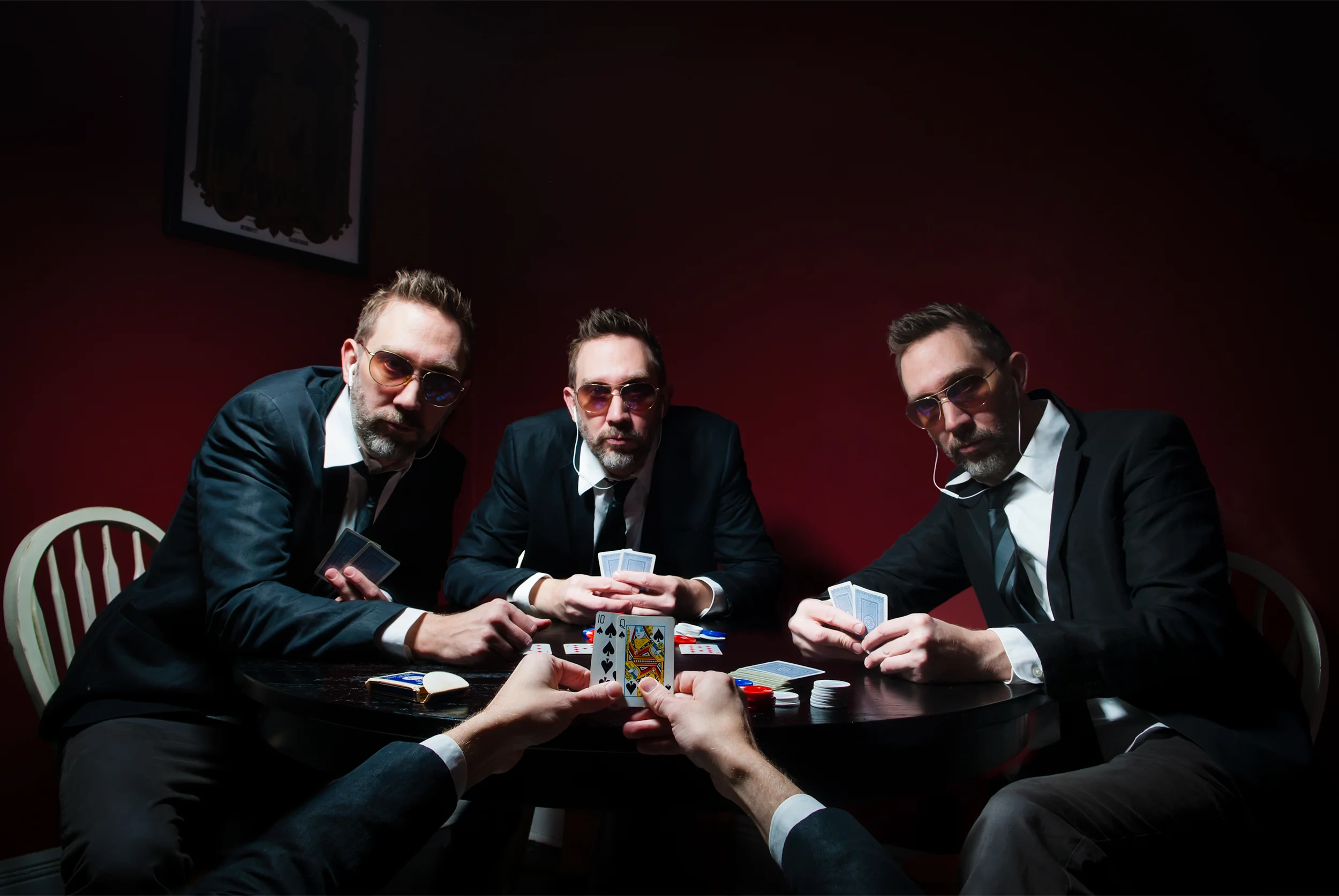 The poker game.