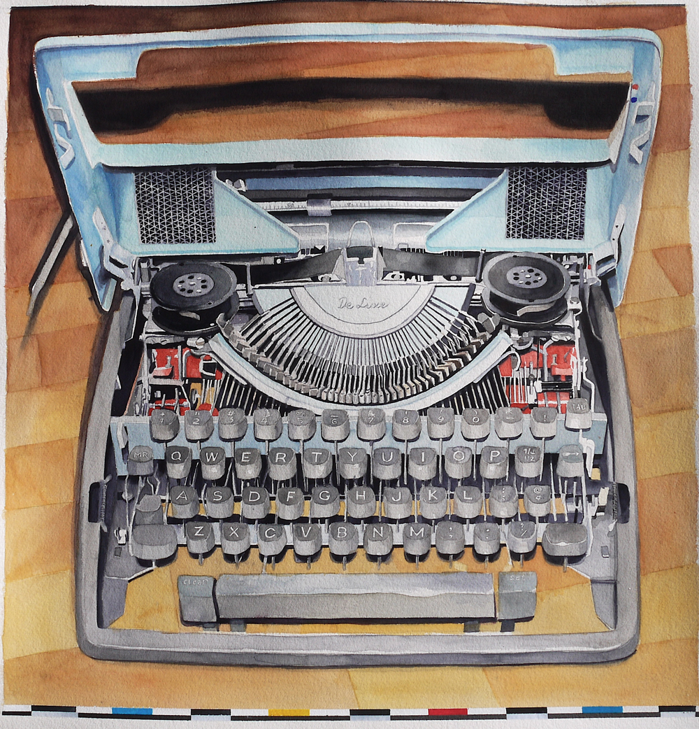 Blue Typewriter