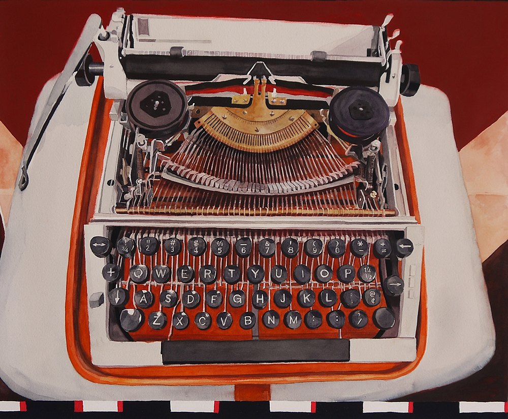 Orange Typewriter