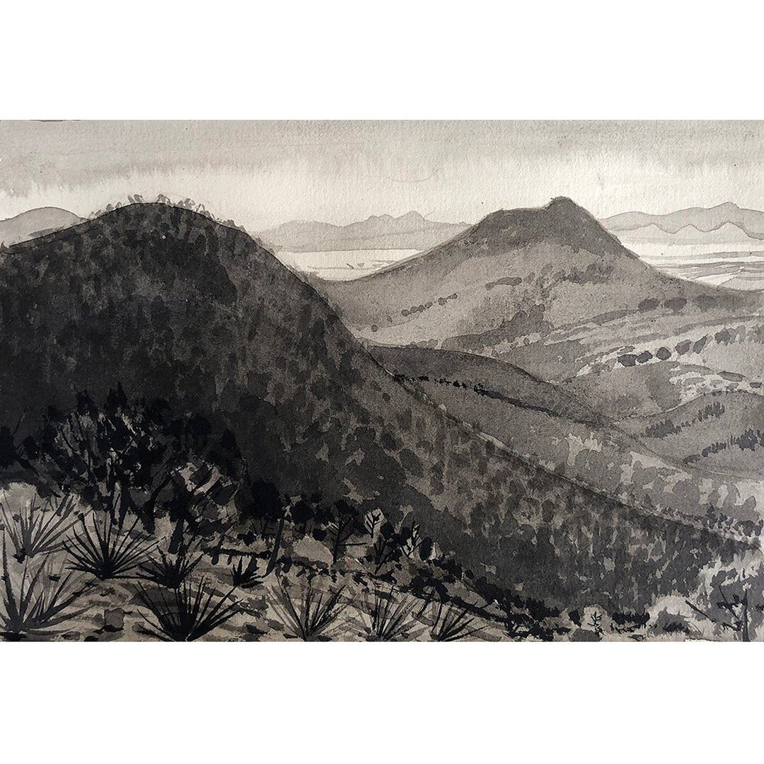 19/100:  Foothills.  Sumi ink on cream BFK. (Painted about half way up Picacho Peak)

#painting #pleinairpainting #pleinair #pleinairpainter #sumi #sumiink #sumiinkpainting #picachopeak #santafe #landscape #newmexicolandscape #landscapepainting