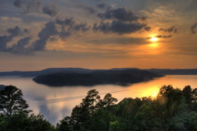 Table Rock Lake surrounds Holiday Island