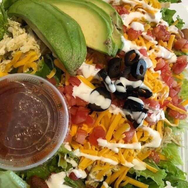 Another Tuesday, another 
Chicken Taco Salad! 🤪 🥗 💙

Soups &bull;Cuban Black Bean&bull; &bull;Tomato Bisque&bull;

Bluemoontulsa.com
918-749-7800

#breakfast #lunch #dinnerkits #freshbaked #bread #pastries #pies #fresh #soups #salads #bestburgers 