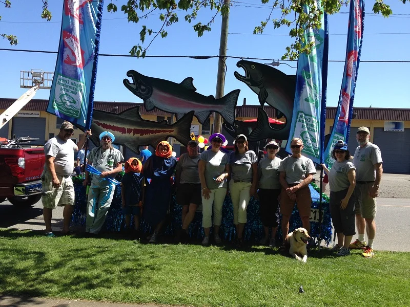 Hyde Creek Watershed Society Float and its members