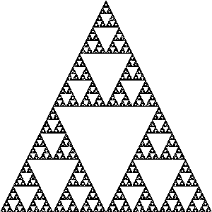 THE SIERPINSKI TRIANGLE image: PAULSCOTTINFO.IPAGE.COM