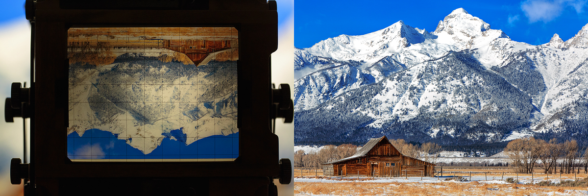 The famous Moulton Barn with the majestic Grand Tetons in the background.