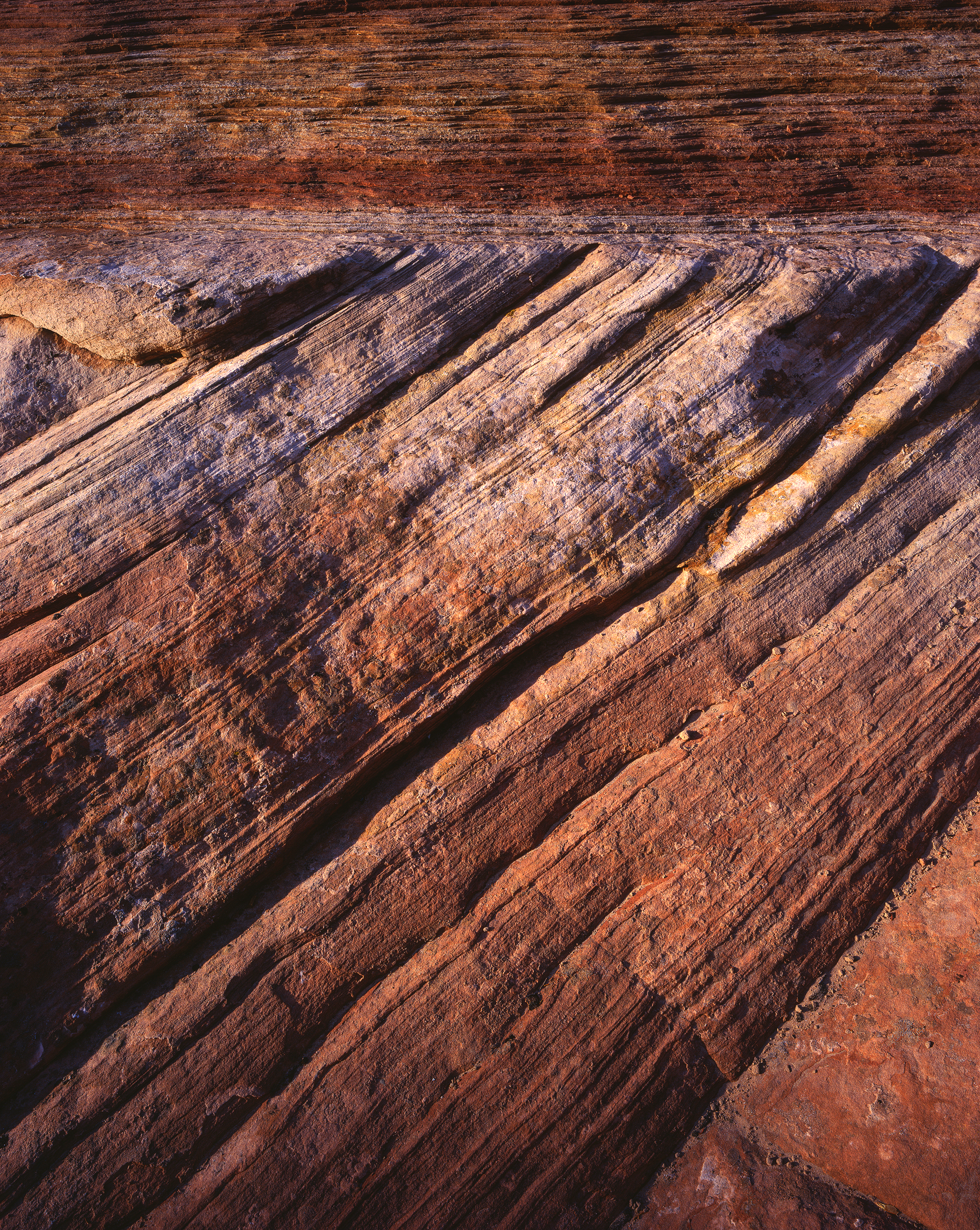 Sandstone Abstract. 4x5 Fuji Velvia 50, f/22, 1s
