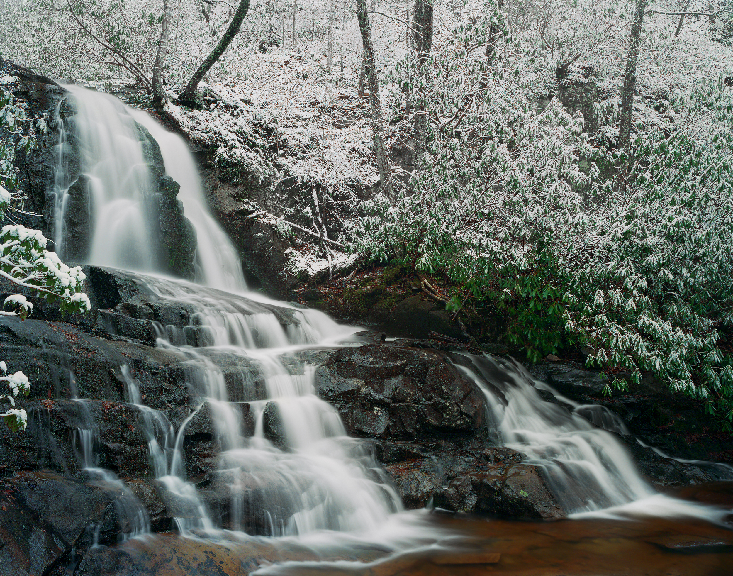 Laurel Falls 4x5 Kodak Ektar 100, f/32, 43s (Note: I would've liked to have given the whitewater on the lower right more room to "breathe" in the composition. However, there is a walking bridge immediately to the right of the image.)