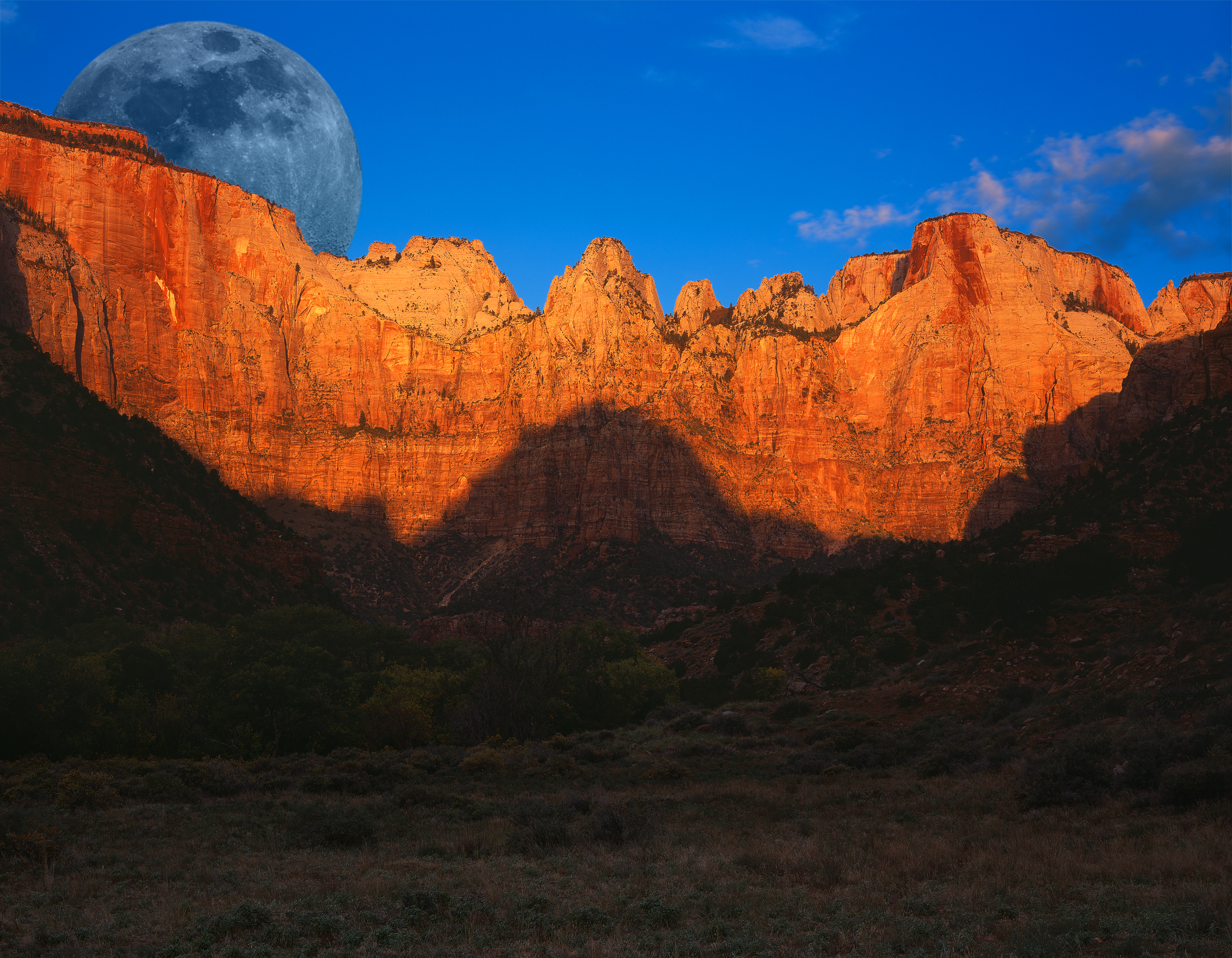 Moonrise Over the Towers. Single shot. Peter Lik Filter applied in camera...