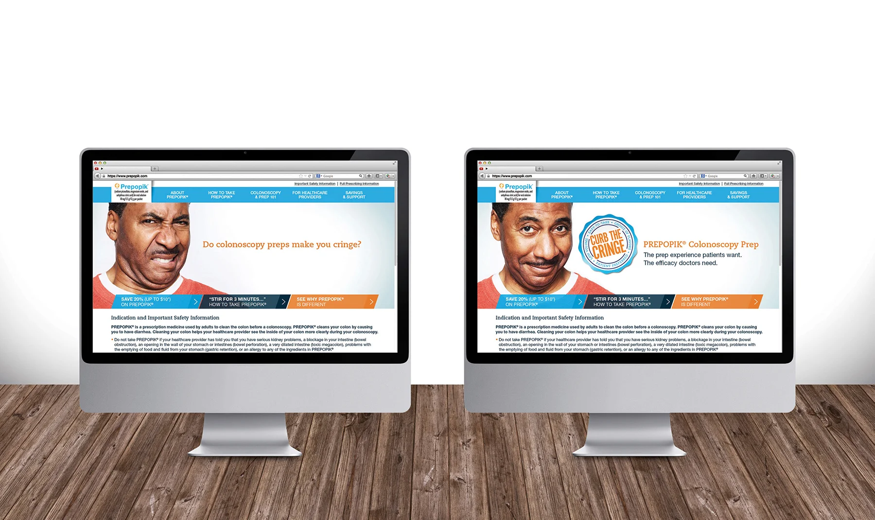 Integrated DTC/HCP Website