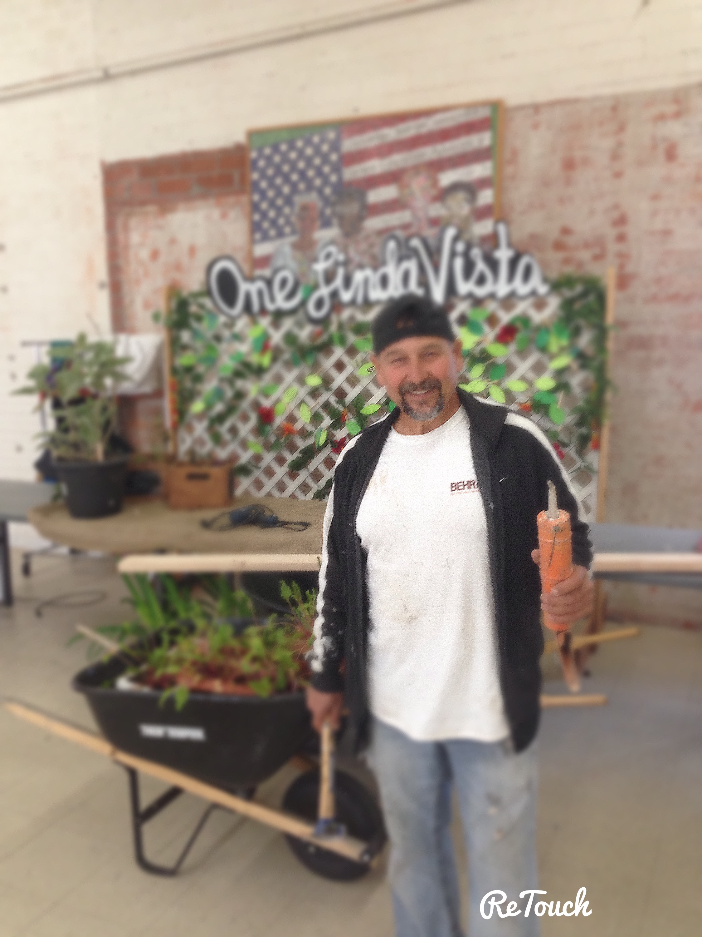 Jose volunteering at Bayside Community Center's new facility.