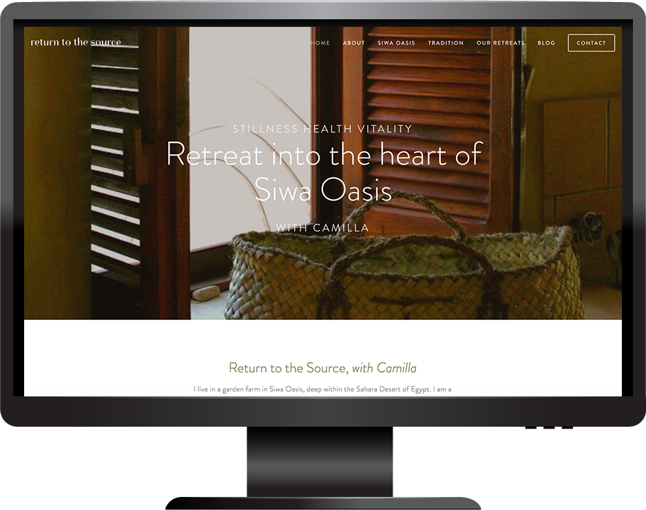 Squarespace retreat website