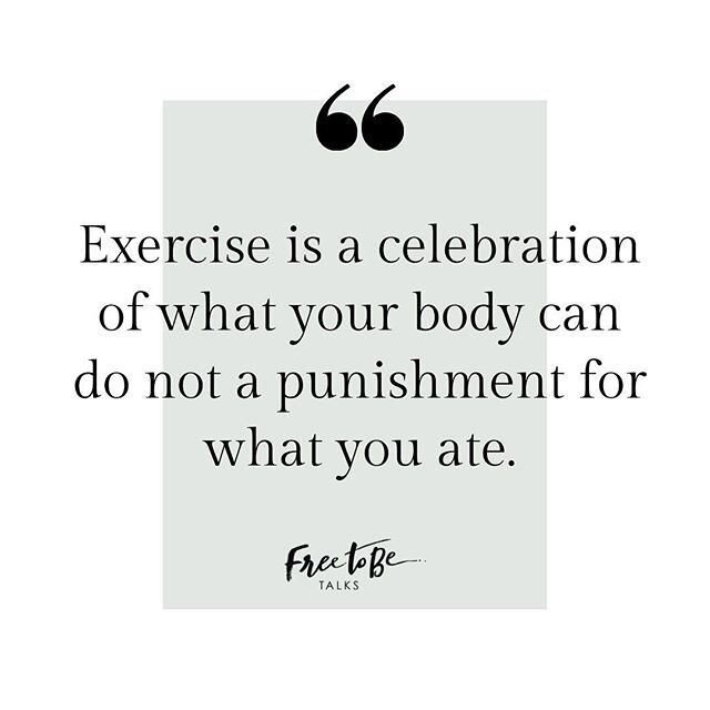 The 🔑 here?
MOVE your body to FEEL good. 🙌🏼
Despite what you may be used to hearing from society and diet culture, you do not need to &ldquo;earn&rdquo; the right to eat certain foods. And there&rsquo;s no need to punish yourself for enjoying some