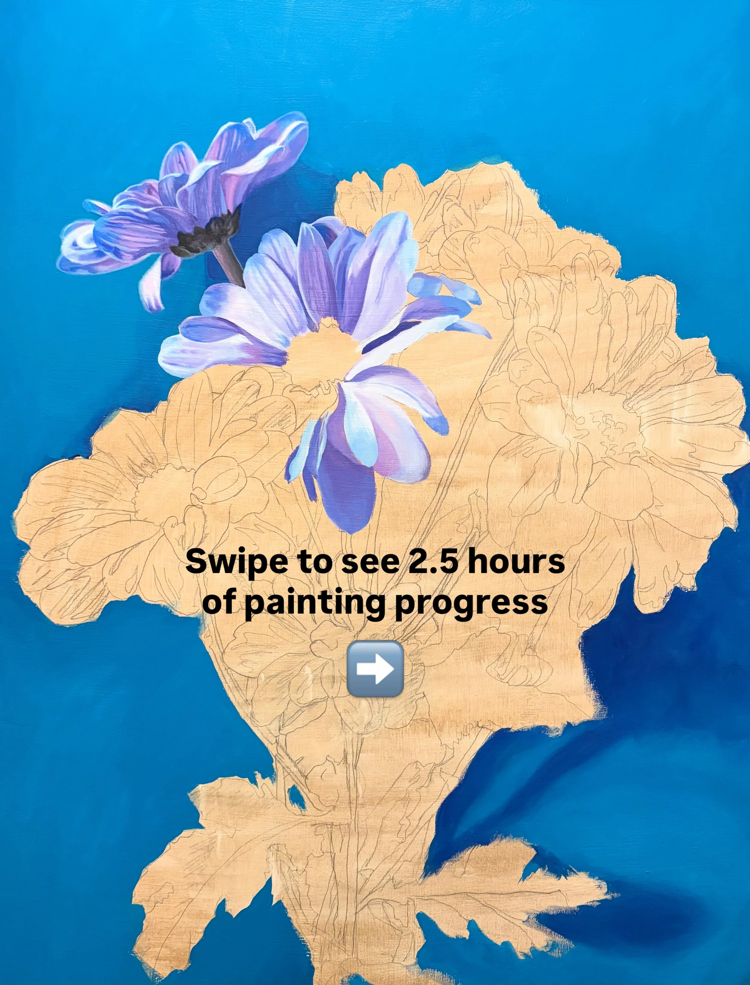You were probably expecting to see more 😅
I know I&rsquo;ve called myself a slow painter many times on here but I would like to reframe that.
I&rsquo;m just in love with the details.
Every blemish, every vein, the way the colour transitions on each 