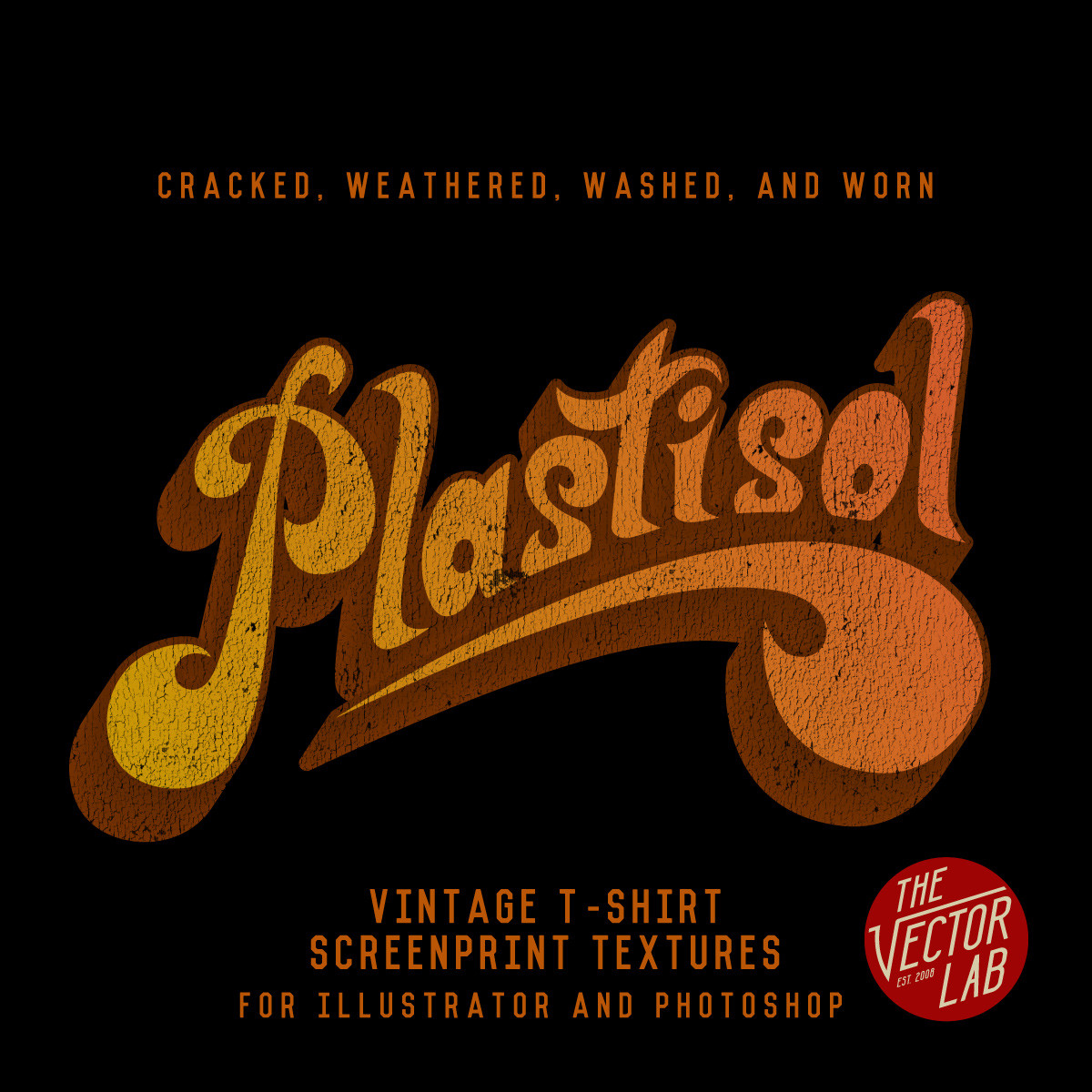 Plastisol Vintage T-Shirt Textures
