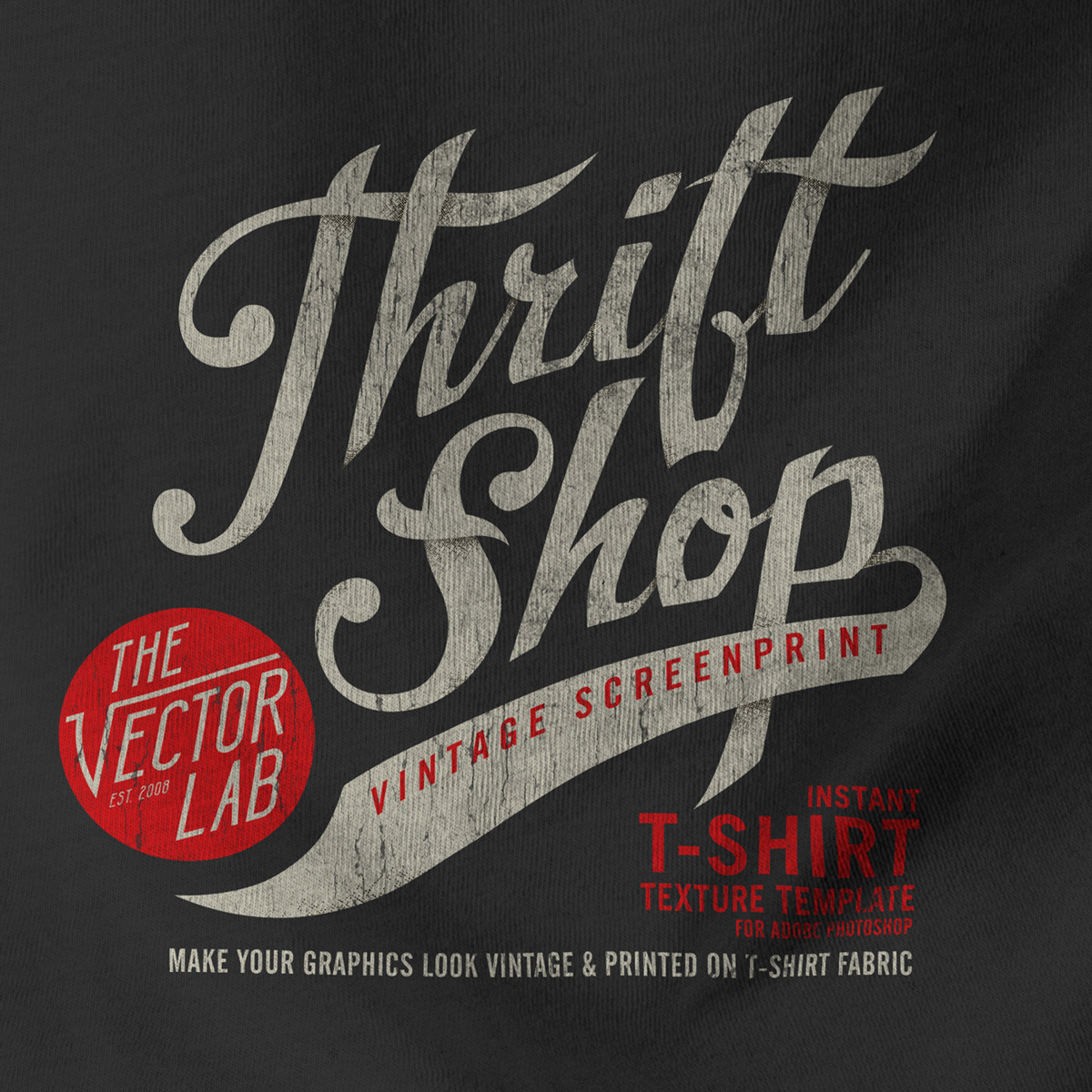 Thrift Shop Vintage T-Shirt Texture Template